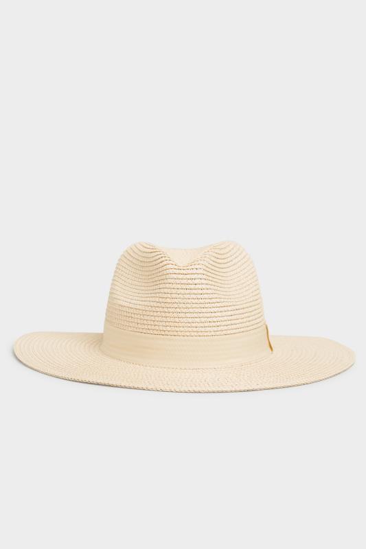 Cream Straw Fedora Hat | Yours Clothing  2