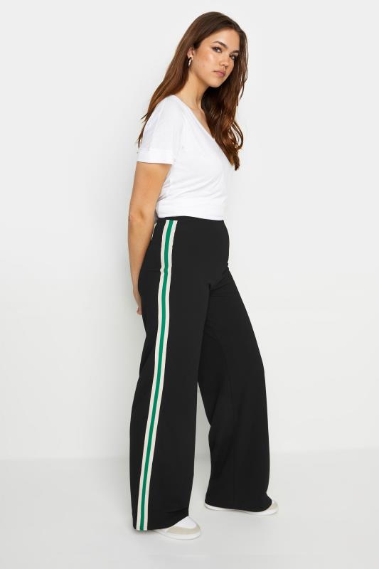 LTS Tall Women's Black & Green Side Stripe Wide Leg Trousers | Long Tall Sally 5