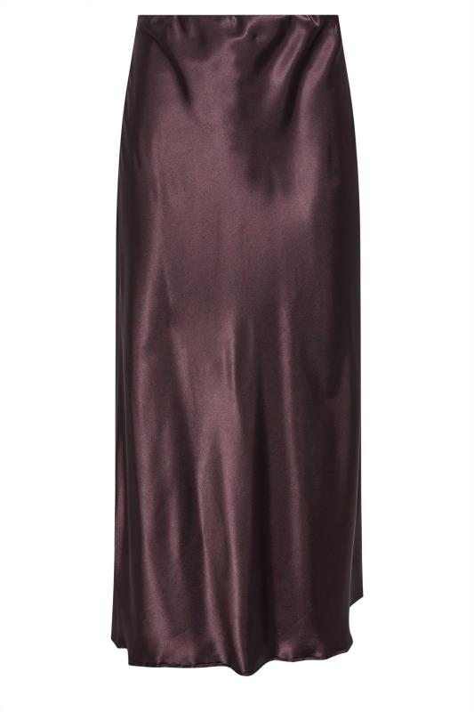 LTS Tall Womens Dark Red Satin Midi Skirt | Long Tall Sally  6