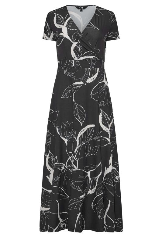 LTS Tall Women Black Floral V-Neck Midaxi Dress | Long Tall Sally 6