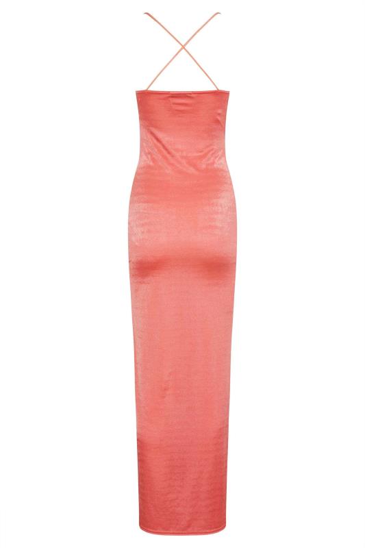 LTS Tall Women's Pink Slinky Cowl Neck Maxi Dress | Long Tall Sally 7