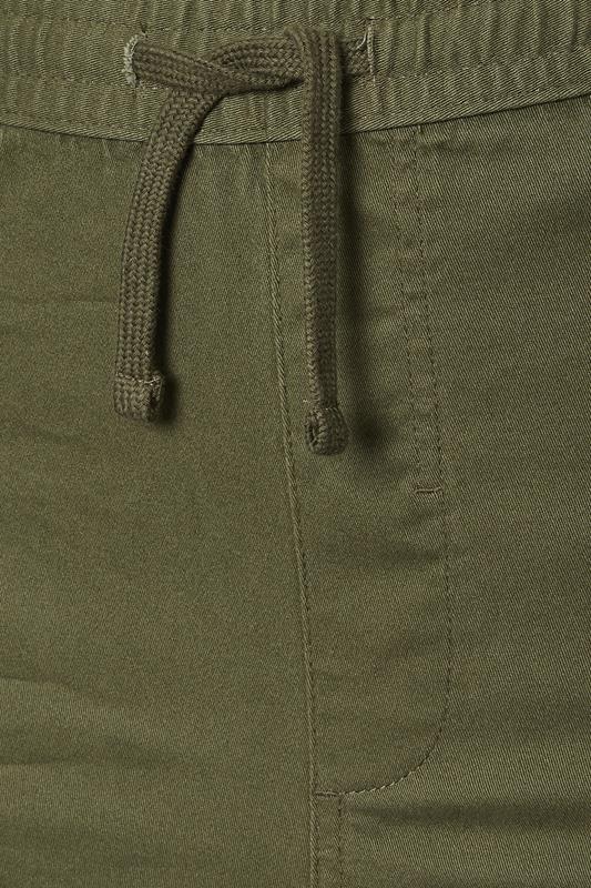 BadRhino Big & Tall Olive Green Elasticated Waist Chinos | BadRhino 5
