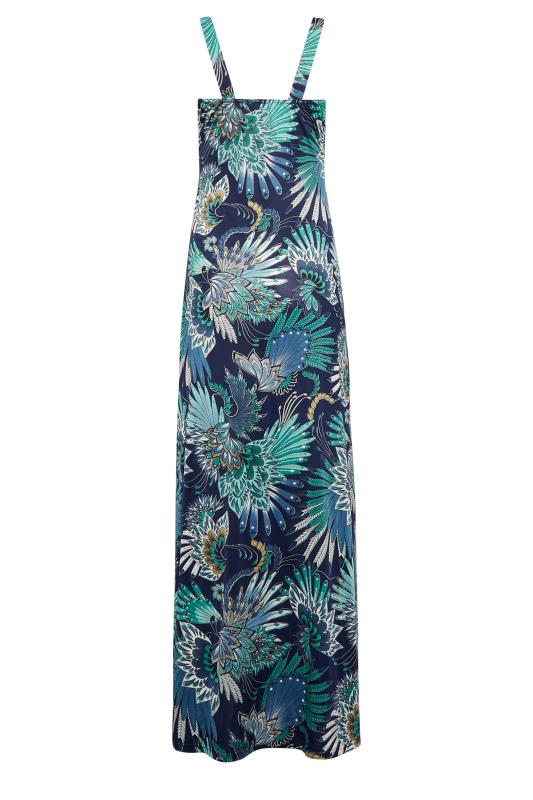 LTS Tall Women's Blue Floral Print V-Neck Sleeveless Maxi Dress | Long Tall Sally 7