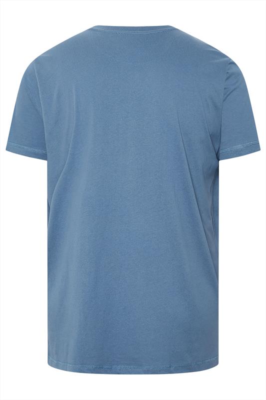 FIRETRAP Big & Tall Blue Hawke Print T-Shirt | BadRhino 2