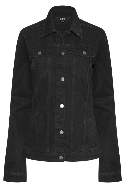 Tall Women's LTS Black Button Through Denim Jacket | Long Tall Sally 5