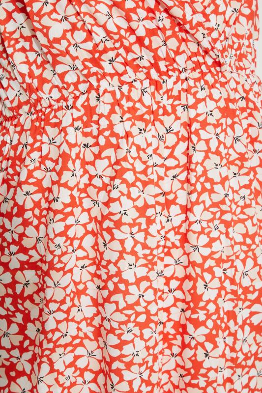LTS Tall Women's Orange Floral Print Halter Neck Jumpsuit | Long Tall Sally 5