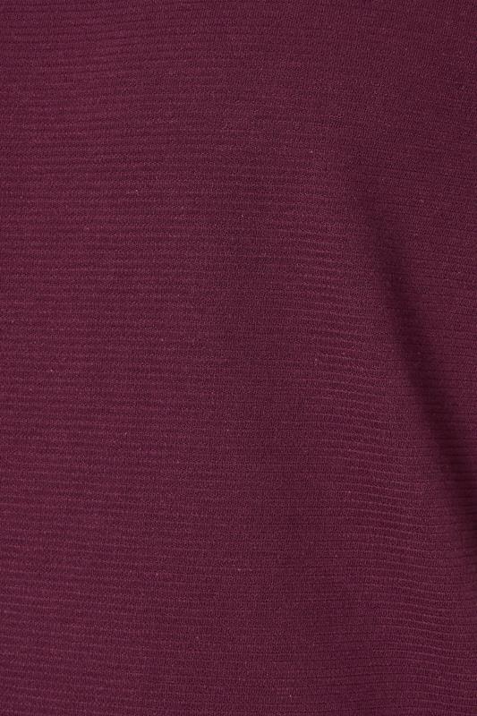 BadRhino Big & Tall Burgundy Red Ottoman Textured T-Shirt | BadRhino 7