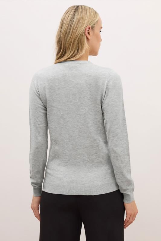 LTS PREMIUM Tall Light Grey Button Down Cardigan | Long Tall Sally 3