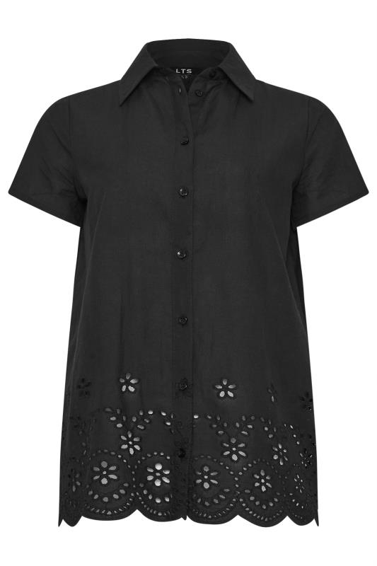 LTS Tall Women's Black Broderie Shirt | Long Tall Sally 5