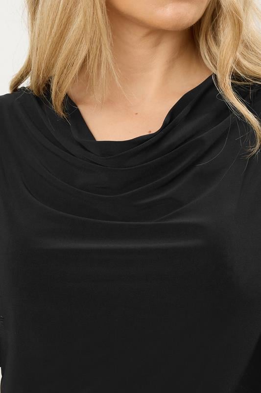 LTS Tall Black Mesh Angel Sleeve Top | Long Tall Sally 4