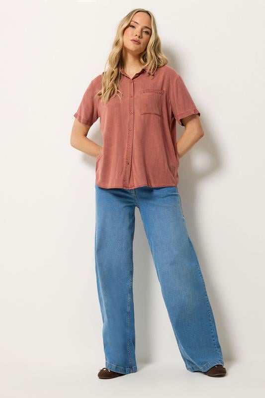 LTS Tall Women's Rust Orange Short Sleeve Shirt | Long Tall Sally 1