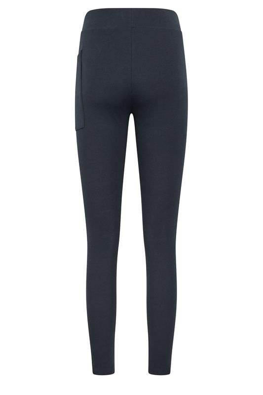 LTS Tall Women's Navy Blue Ribbed Pocket Leggings | Long Tall Sally 2