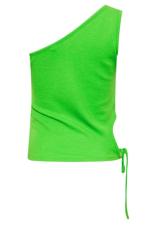 LTS Tall Women's Green One Shoulder Cropped Top | Long Tall Sally 7