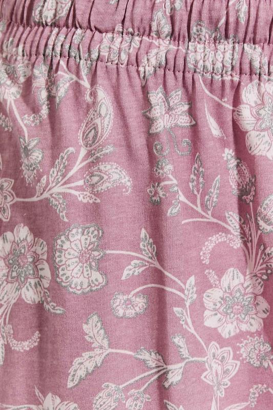 LTS Tall Women's Pink Floral Print Pyjama Bottoms | Long Tall Sally 5