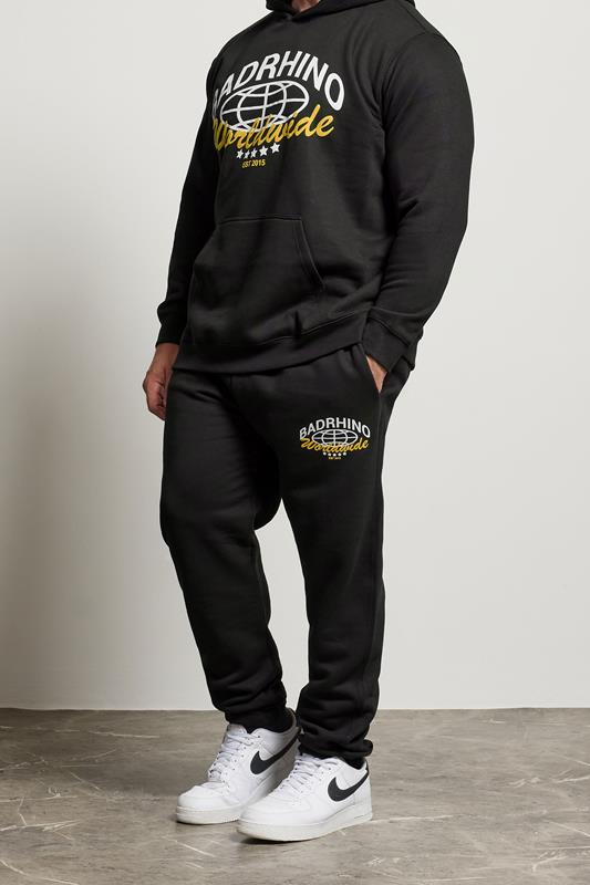 BadRhino Big & Tall Black Worldwide Joggers