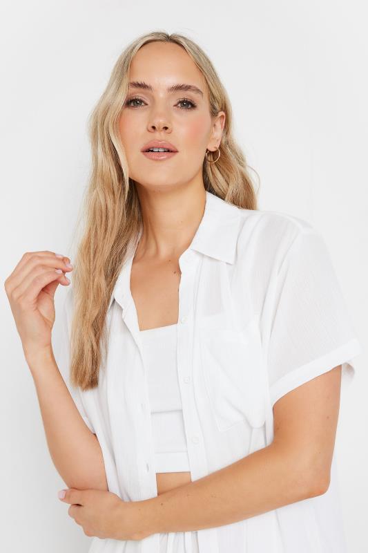 LTS Tall Women's White Crinkle Short Sleeve Shirt | Long Tall Sally  4