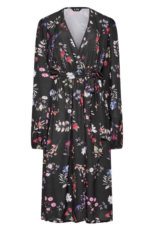 LTS Tall Women's Black Floral Wrap Dress | Long Tall Sally 6