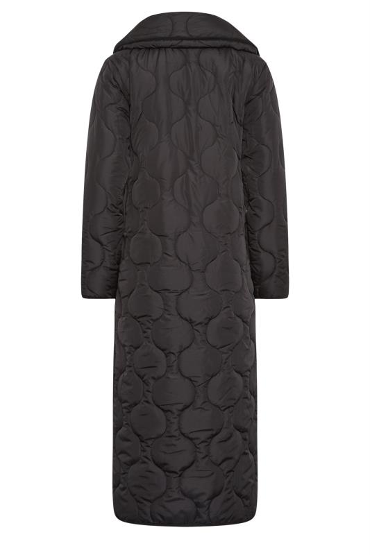 LTS Tall Black Funnel Neck Quilted Coat | Long Tall Sally 7
