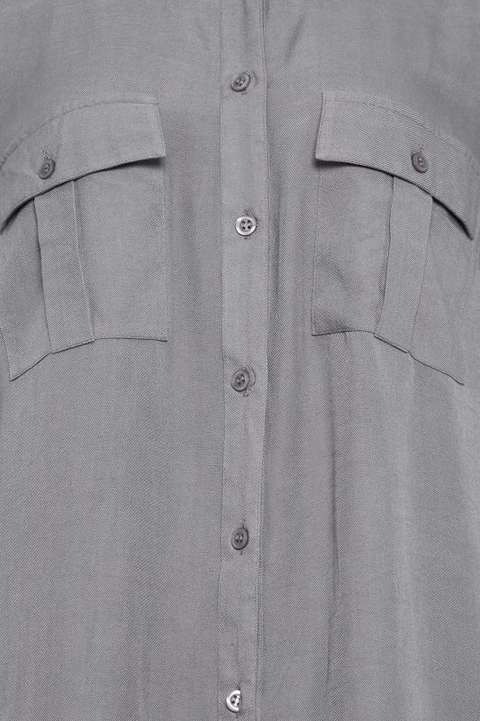 LTS Tall Grey Long Sleeve Utility Shirt | Long Tall Sally 5