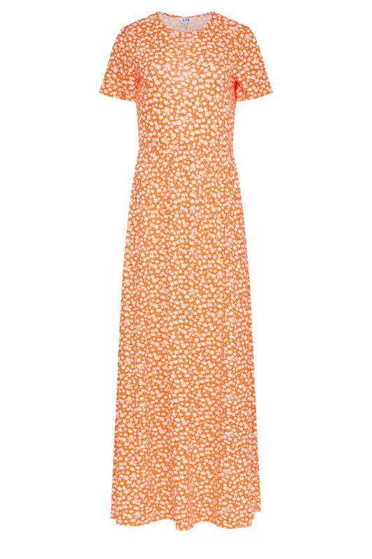LTS Tall Women's Orange Ditsy Print Maxi Dress | Long Tall Sally  5