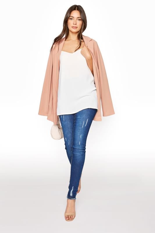 LTS Pink Scuba Longline Blazer | Long Tall Sally 2