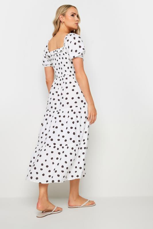 LTS Tall Women's White Polka Dot Midi Dress | Long Tall Sally  4