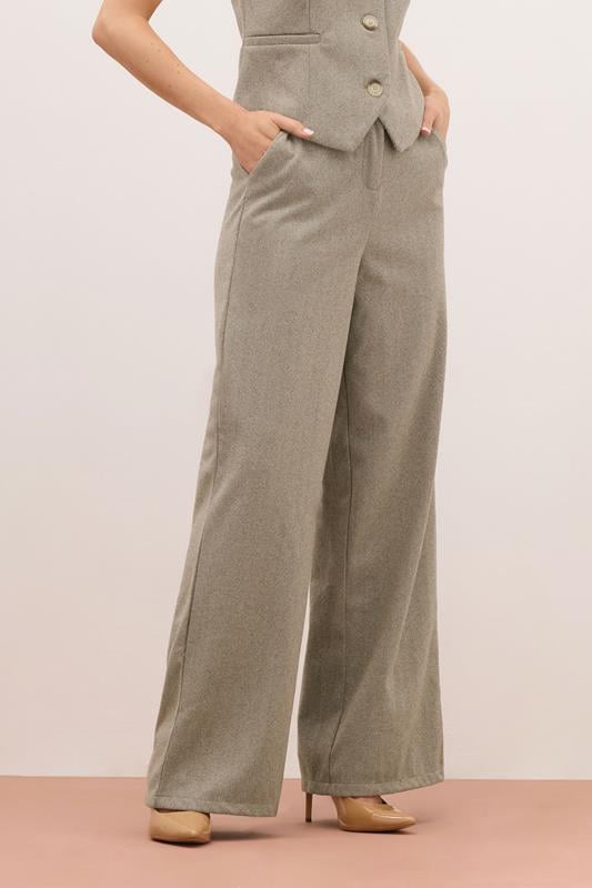 LTS PREMIUM Tall Brown Herringbone Formal Trousers | Long Tall Sally 3