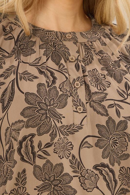 LTS Tall Women's Natural Brown Raglan Blouse | Long Tall Sally 4