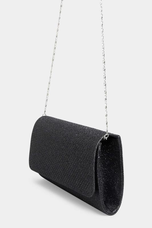 Black Diamante Clutch Bag | Yours Clothing 3
