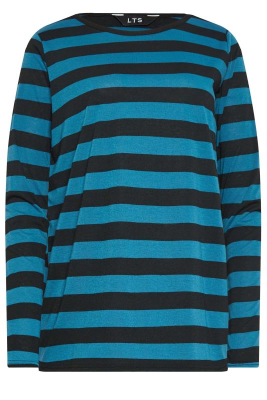 LTS Tall Blue & Black Stripe Long Sleeve Top | Long Tall Sally  5
