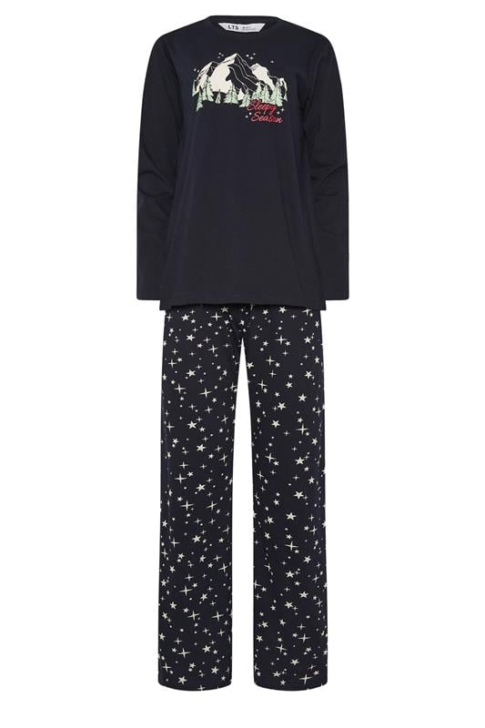LTS Tall Navy Blue 'Sleepy Season' Slogan Pyjama Set | Long Tall Sally 5