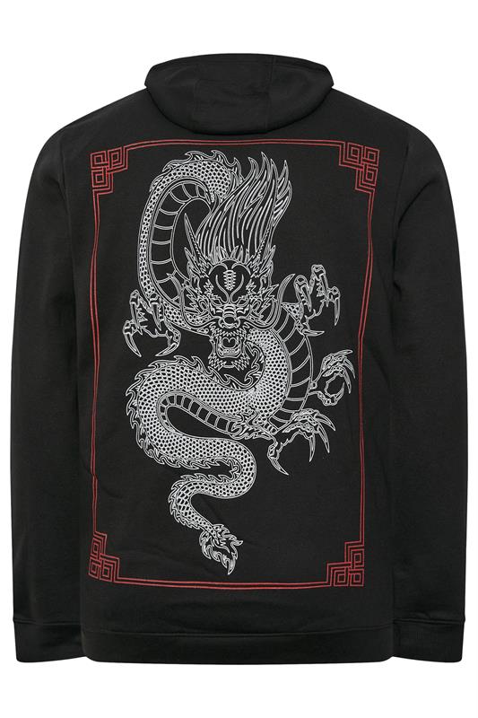 BadRhino Big & Tall Black Dragon Graphic Hoodie | BadRhino 2