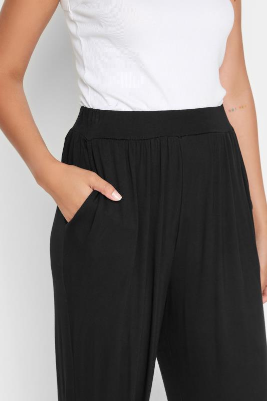 LTS Tall Black Cropped Harem Trousers | Long Tall Sally
