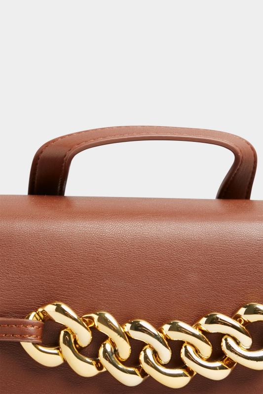 Brown Chunky Chain Mini Bag  | Yours Clothing 5