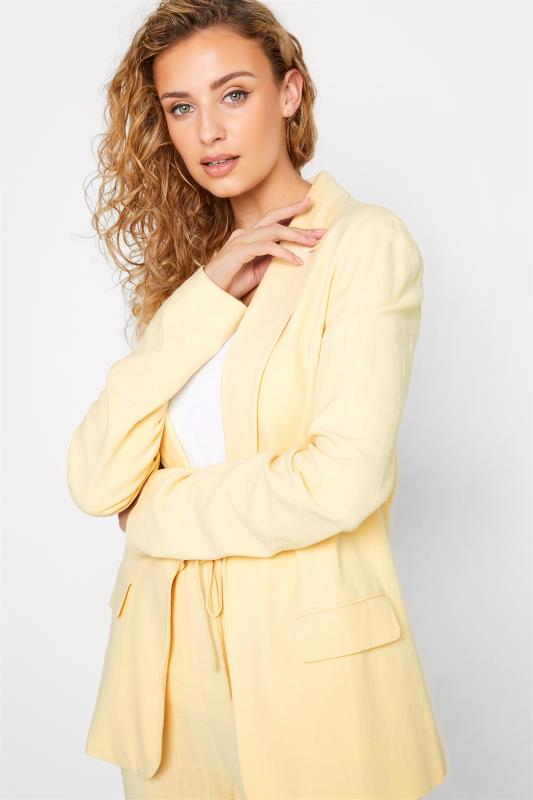 LTS Tall Women's Lemon Yellow Linen Look Blazer | Long Tall Sally  4