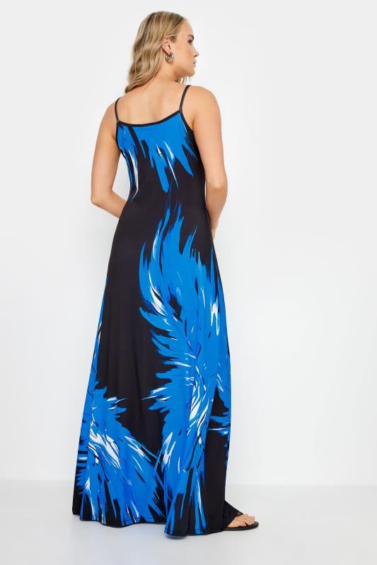 LTS Tall Women's Black & Blue Floral Print Maxi Dress | Long Tall Sally 3
