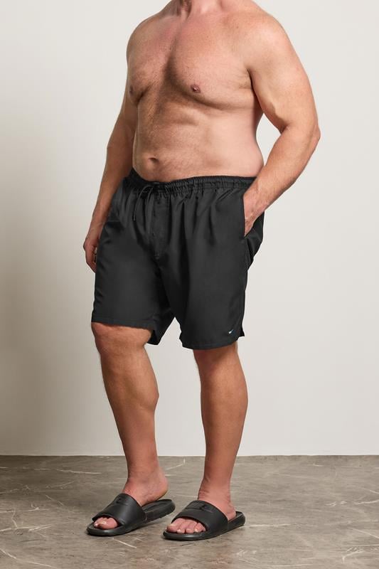 BadRhino Big & Tall Black Swim Shorts