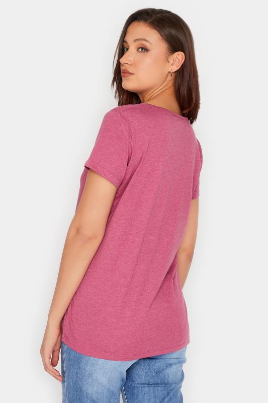 LTS Tall Women's Pink V-Neck T-Shirt | Long Tall Sally 3