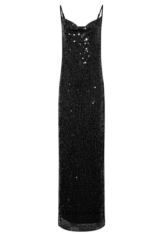 LTS Tall Women's Black Sequin Slip Maxi Dress | Long Tall Sally 5