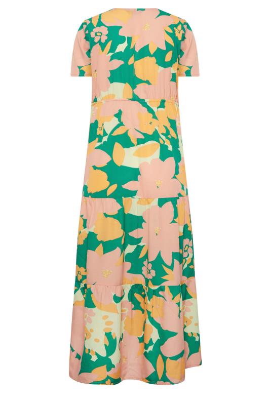 LTS Tall Women's Green Floral Tiered Midi Dress | Long Tall Sally 8