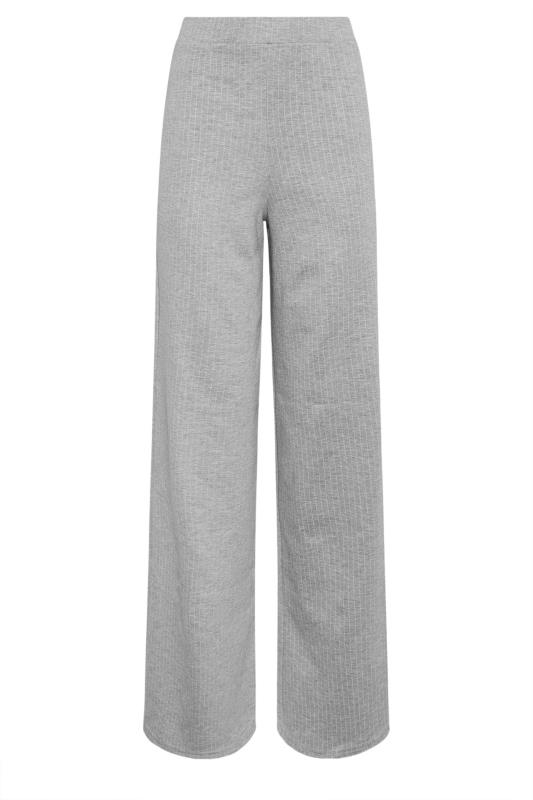 LTS Tall Women's Light Grey Pinstripe Wide Leg Trousers | Long Tall Sally  5