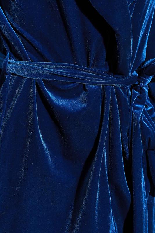 LTS Tall Women's Bright Blue Velvet Belted Blazer | Long Tall Sally 5