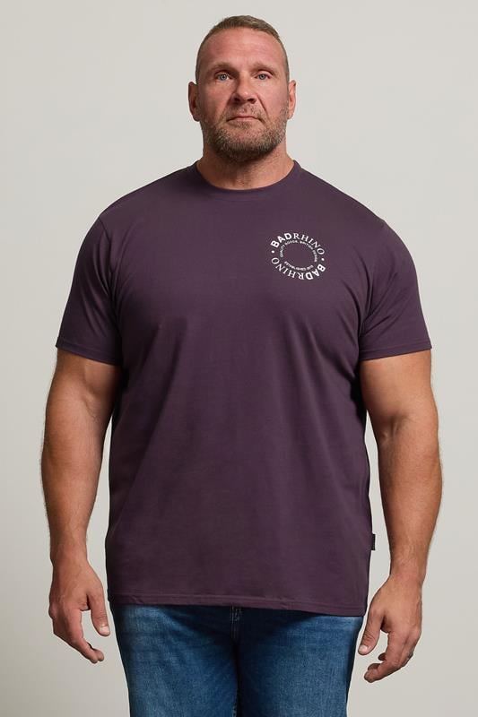 BadRhino Big & Tall Plum Purple Circle Logo T-Shirt | BadRhino 1