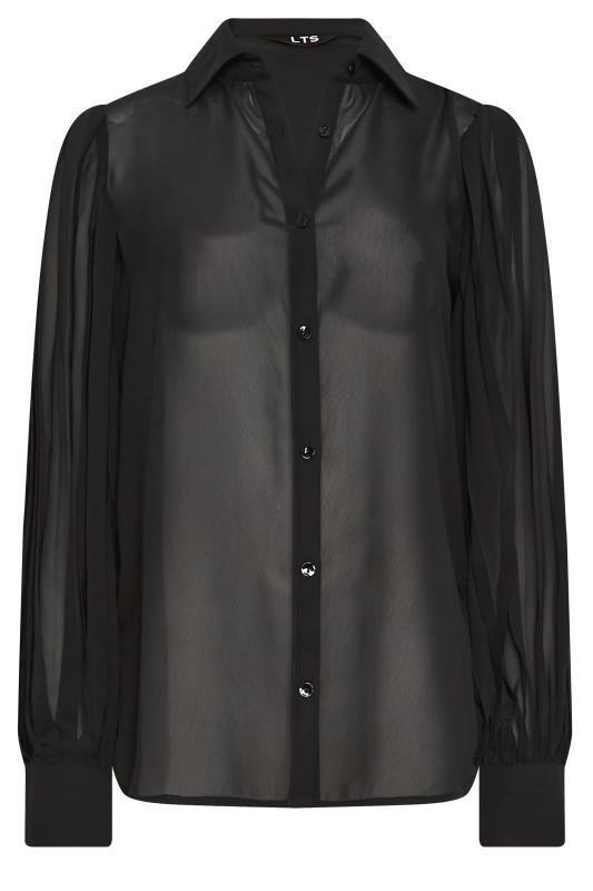 LTS Tall Women's Black Pleat Sleeve Shirt | Long Tall Sally 6