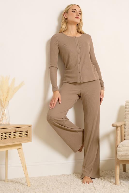 LTS Tall Women's Camel Brown Ribbed Cardigan | Long Tall Sally 2