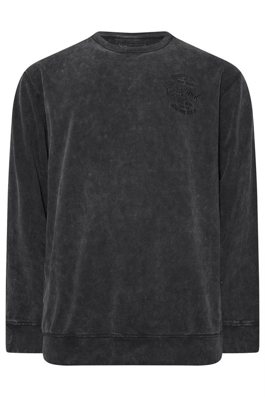 KAM Big & Tall Black Tie Dye Sweatshirt