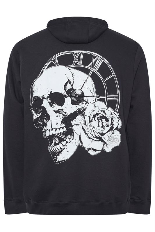 BadRhino Big & Tall Black Japanese 'Samurai' Zip Through Hoodie | BadRhino 2