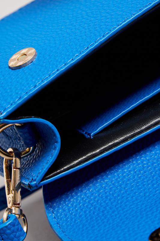 Cobalt Blue Top Handle Crossbody Bag | Yours Clothing  6