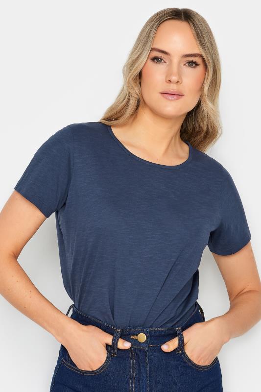 LTS Tall Womens Navy Blue Short Sleeve T-Shirt | Long Tall Sally 1