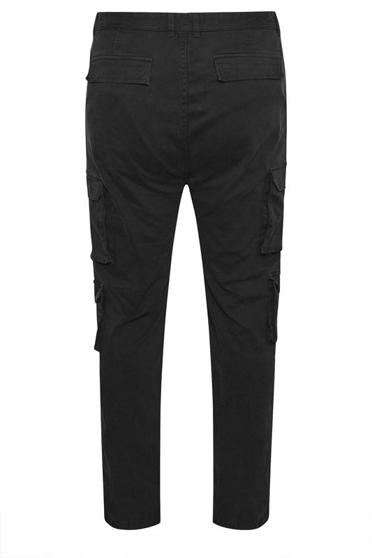 BadRhino Big & Tall Black Cargo Trousers | BadRhino 7